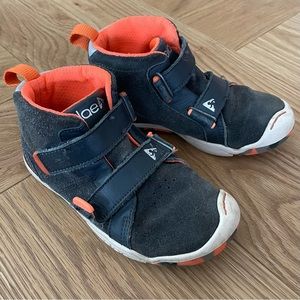 Plae Max Suede/Leather grey and orange double velcro boot